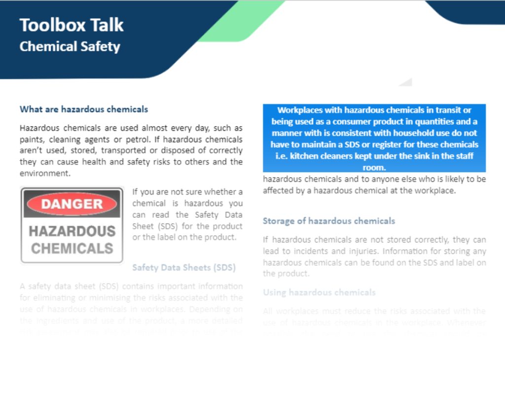 Chemical Safety