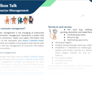 Contractor WHS Management