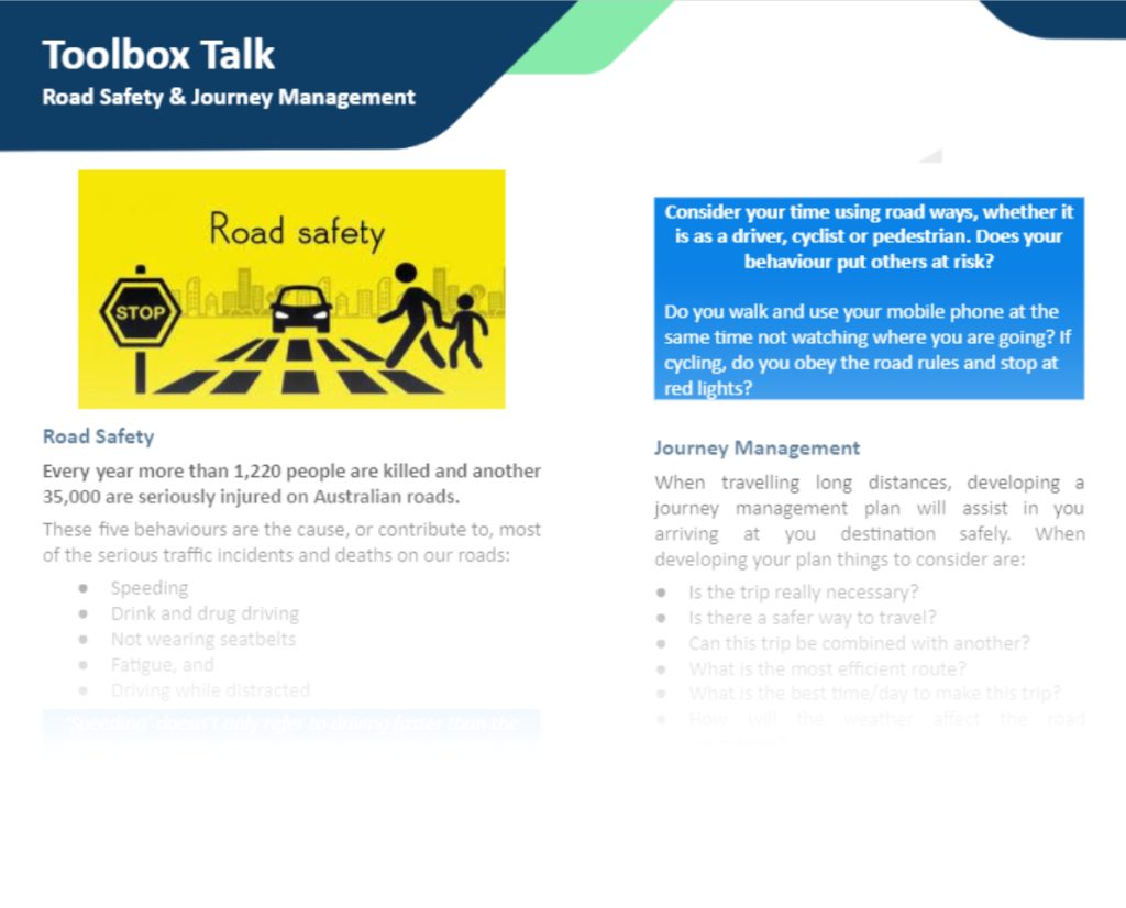 Driving - Road Safety and Journey Management