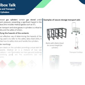 Gas - Storage and Transport of Gas Cylinders
